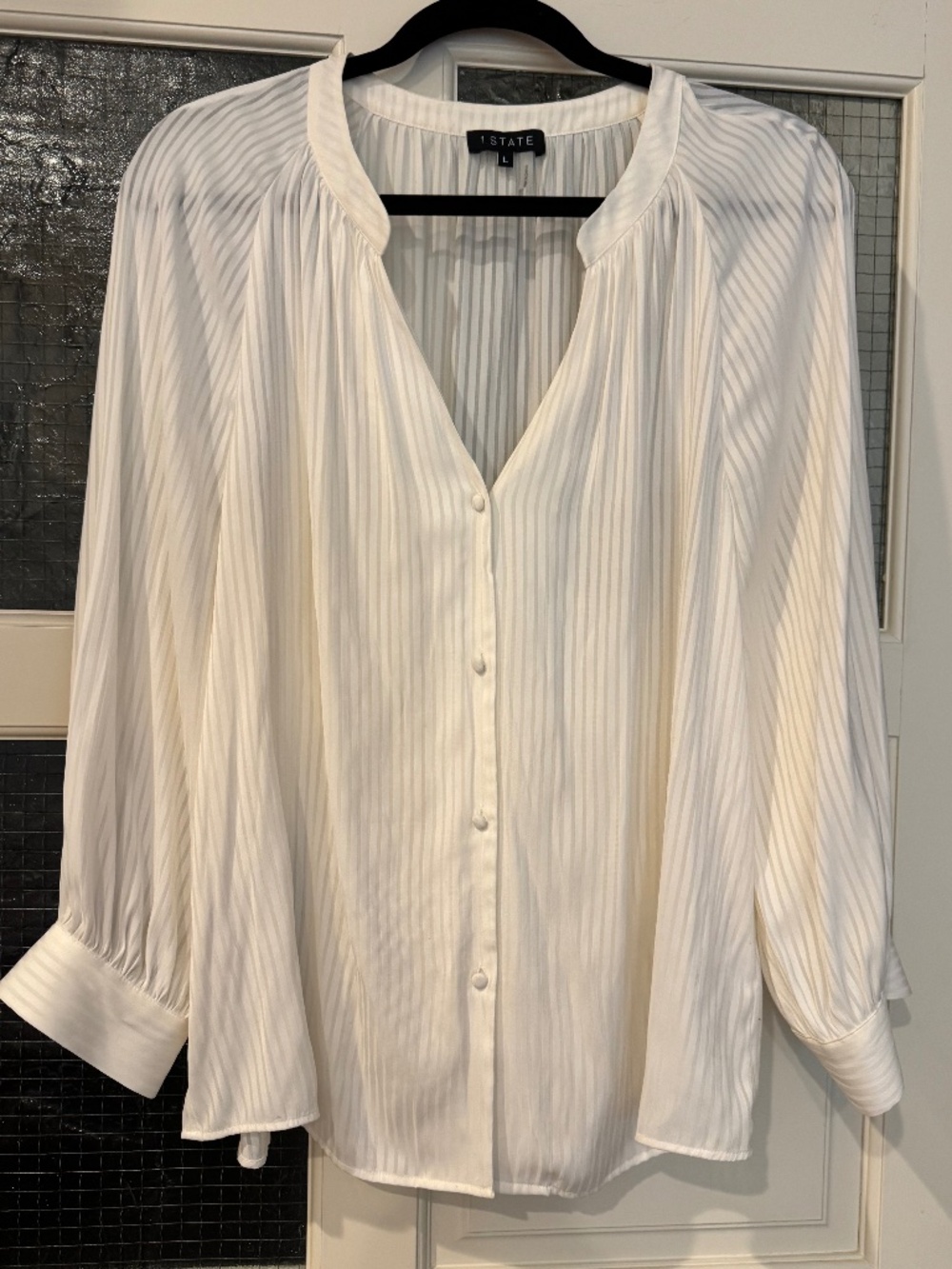 1. State blouse in white - size L, worn once